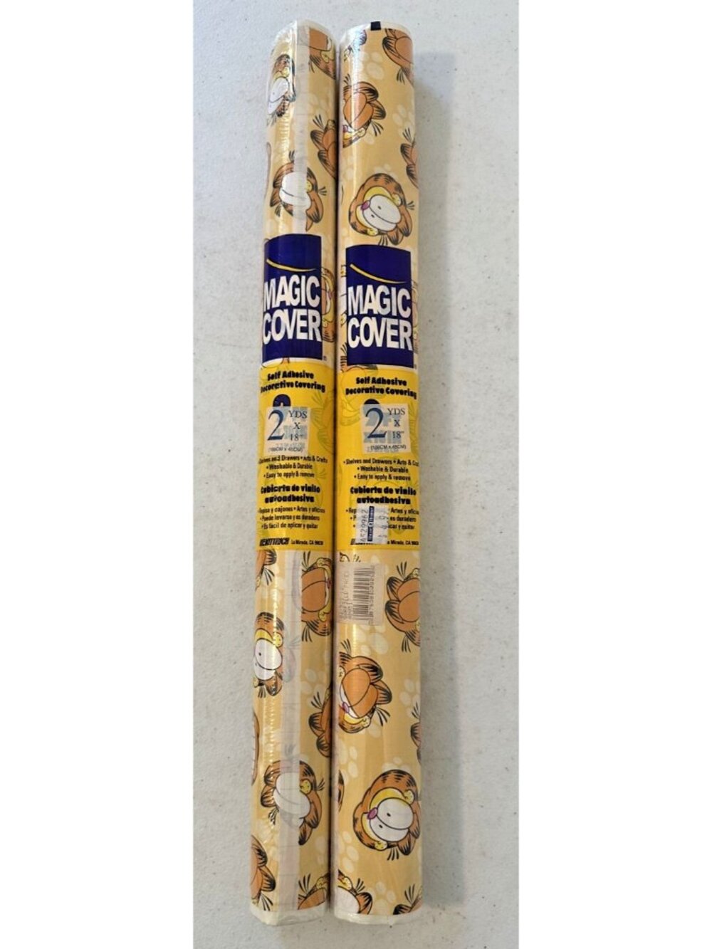 Garfield Cat NEW NOS contact shelf sticky paper VTG Magic Cover 2 yds x 18" roll